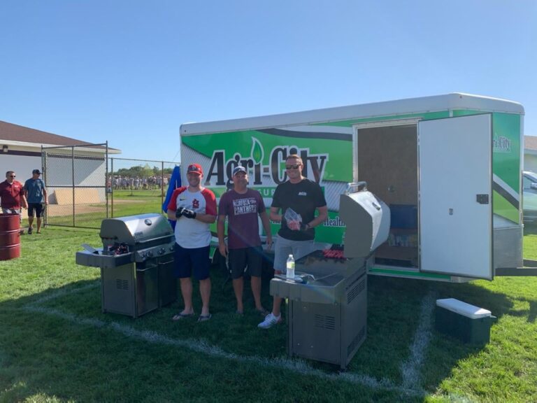 Agri-City trailer at baseball game